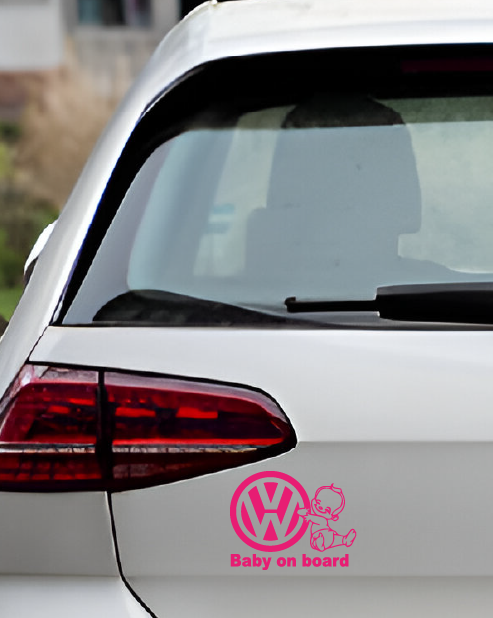 Adesivo "Baby on Board" con logo stilizzato Volkswagen
