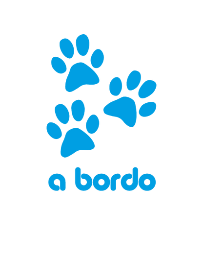 Adesivo 3 Zampe Cane con testo "a bordo"