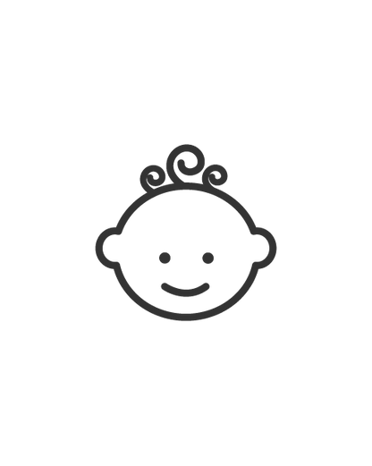 Adesivo Volto stilizzato Bambino/Neonato sorridente