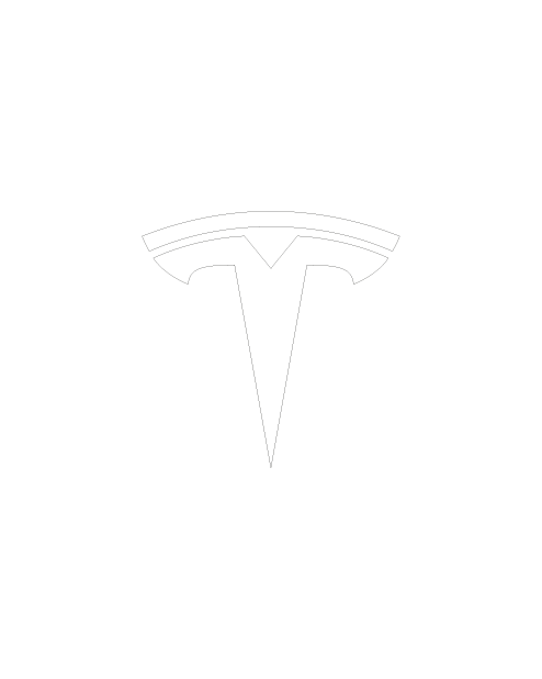 Tesla Emblem Sticker - White