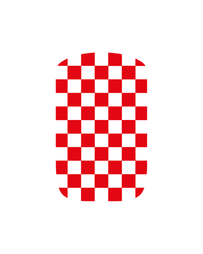 Mini Cooper Roof Sticker Kit - White/Red Checkerboard