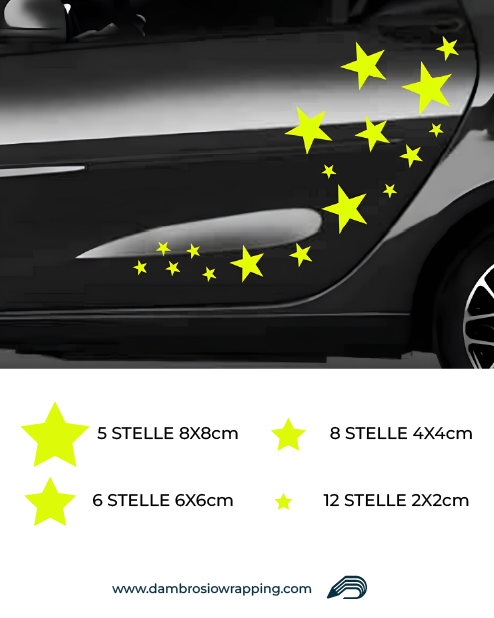 Kit of 31 Side Stickers for Smart - Stars