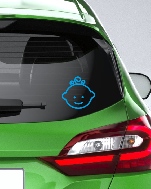 Adesivo Volto stilizzato Bambino/Neonato sorridente