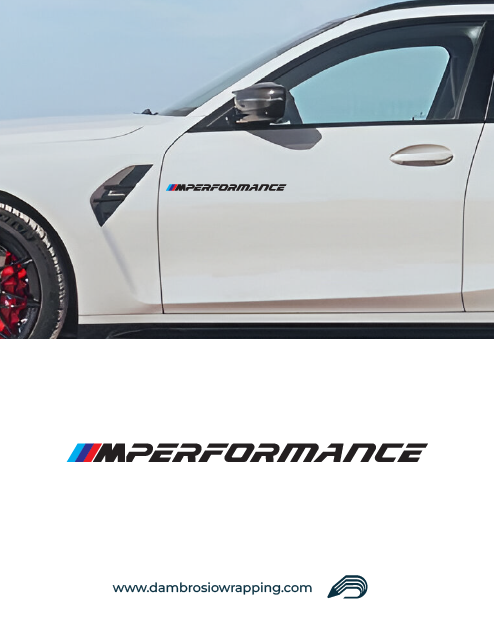Adesivo Bmw M Performance per minigonne / laterale