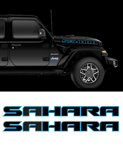 Adesivo "Sahara" compatibile con Jeep Wrangler - Bicolore