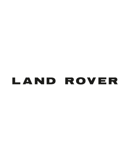 Horizontal "Land Rover" Logo Sticker - Black