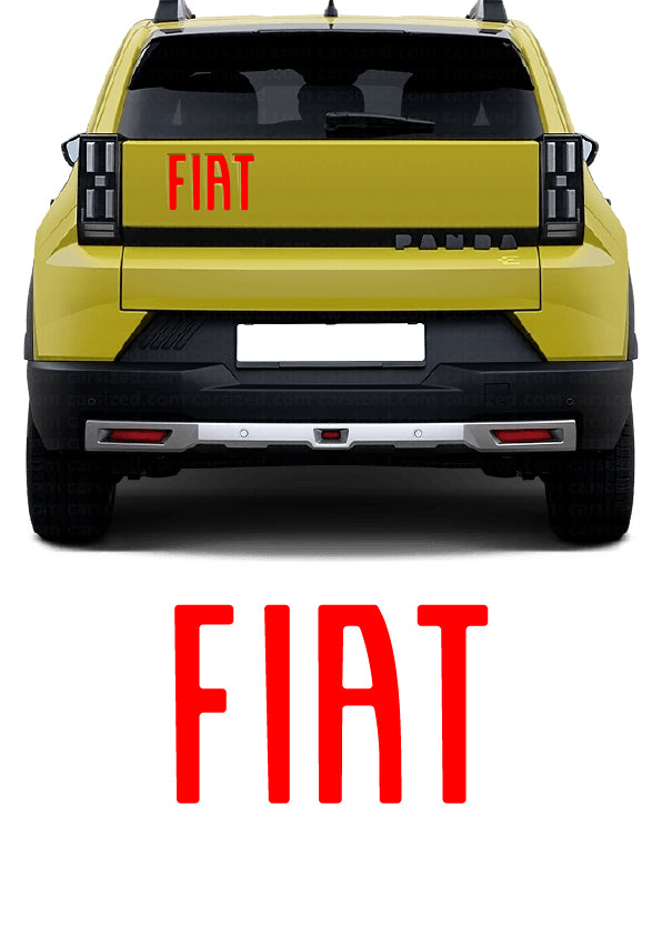 Kit Adesivi Lettere Scritte "FIAT" Grande Panda 2025 per Retro Cofano
