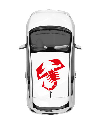 Abarth 500 / 595 / 695 Roof Sticker Kit - Red Scorpion Only