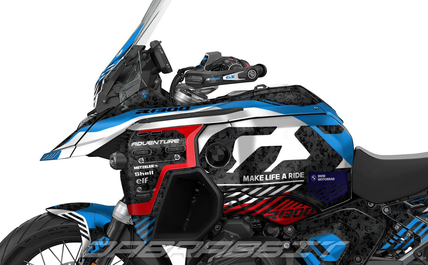 Kit Grafiche Adesivi Carene - BMW R1300GS ADV (2024~) - (PC-WBL)