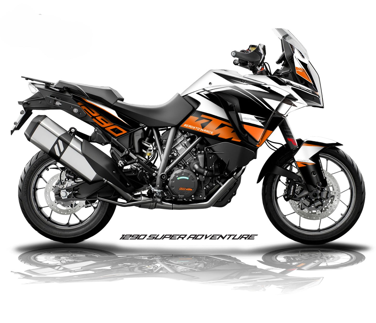 Kit Grafiche Adesivi Carene - KTM 1290 Super Adventure (2017~2020) - (RN-WB)