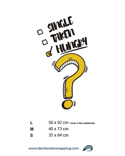 Adesivo per frigorifero - Single, Taken, Hungry