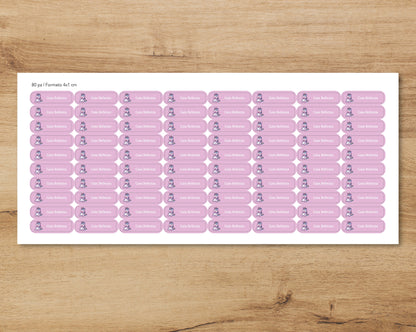 Kit 110 Adesivi Personalizzati per Materiale Scolastico