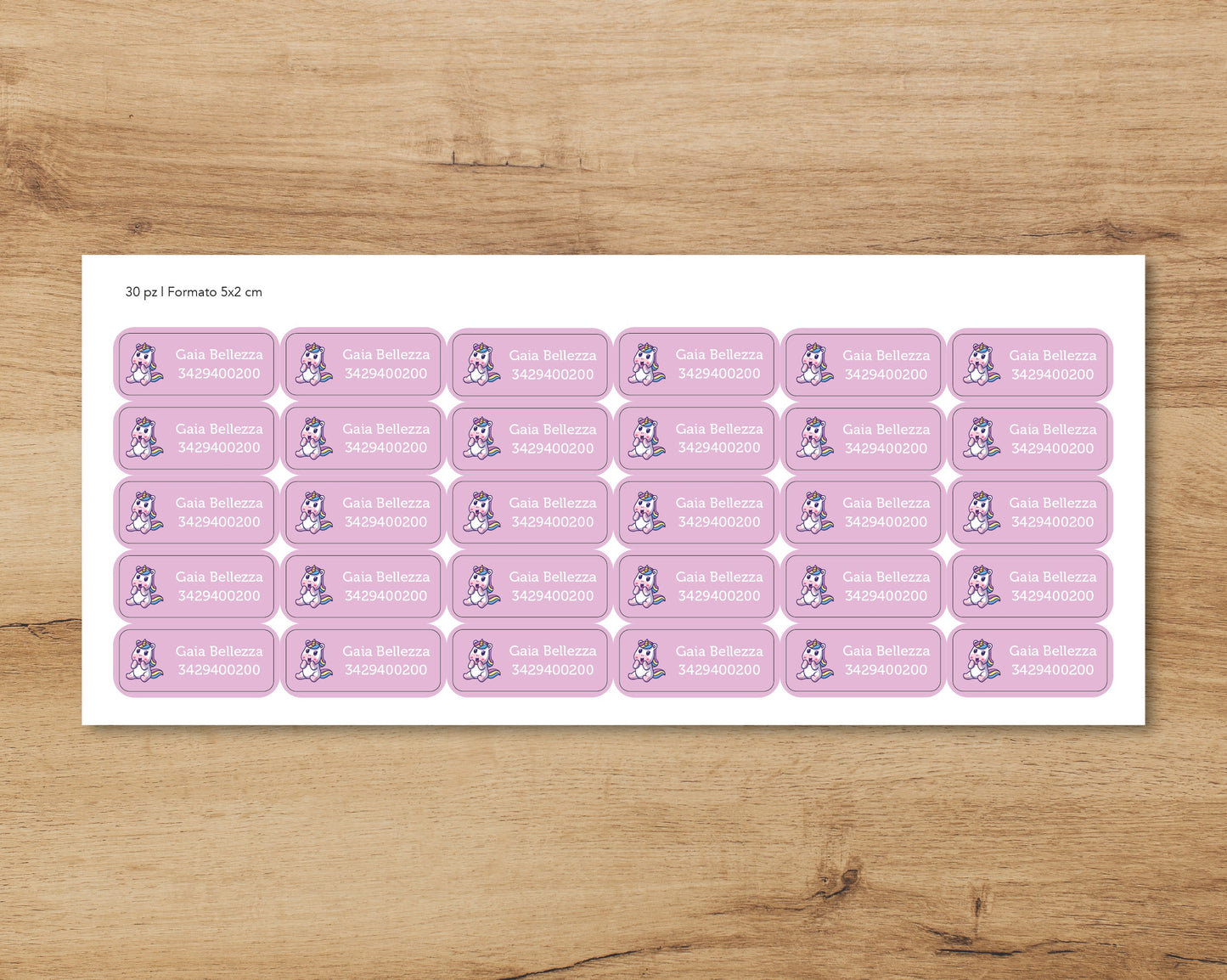 Kit 110 Adesivi Personalizzati per Materiale Scolastico