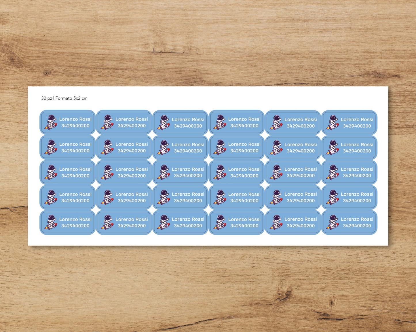 Kit 110 Adesivi Personalizzati per Materiale Scolastico