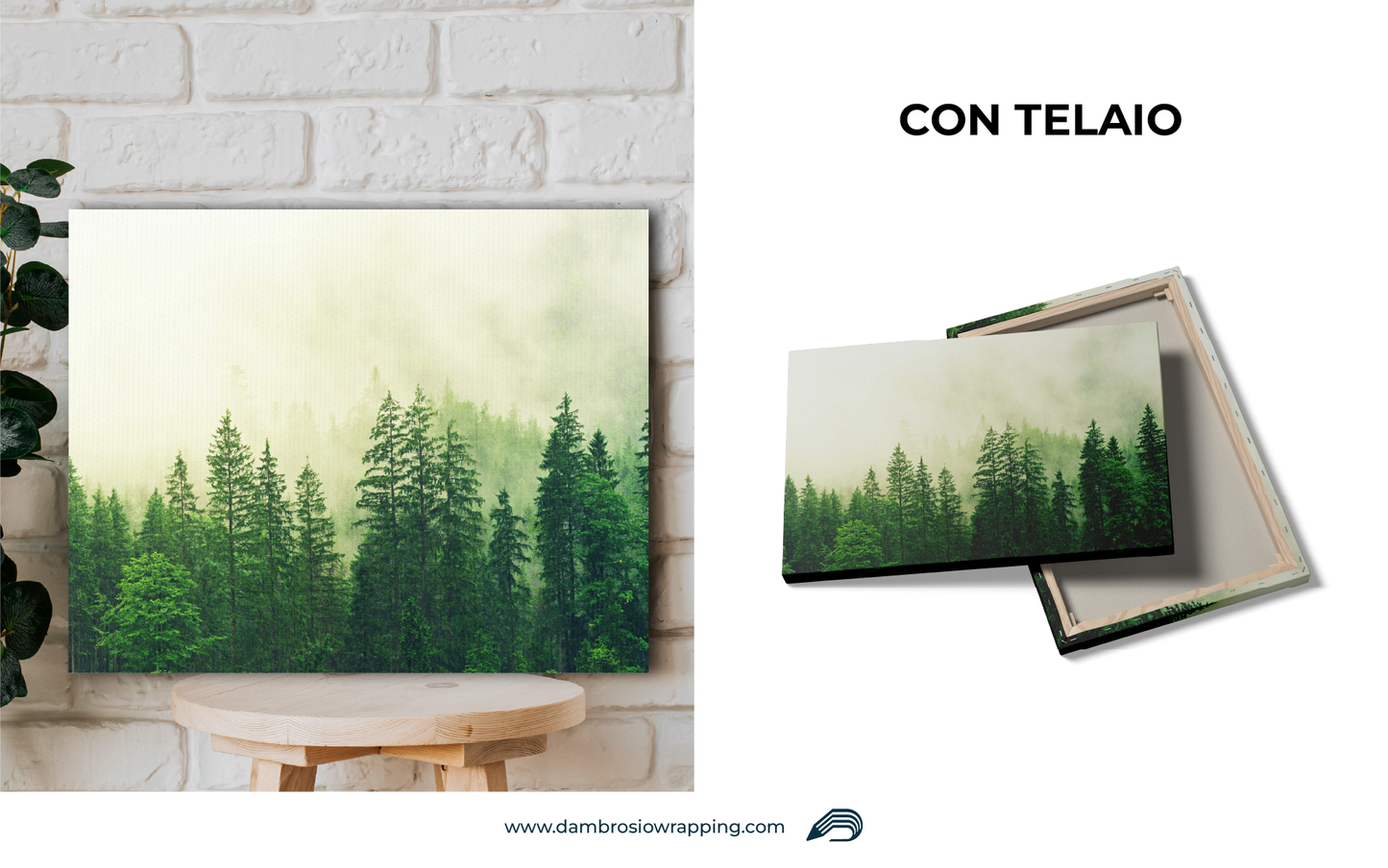Tela / Quadro Foresta di Pini