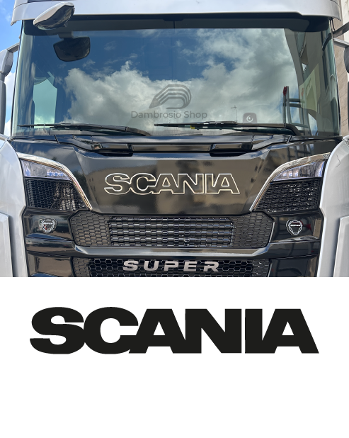 Autocollant Texte "Scania" pour Arrière Cabine Camion