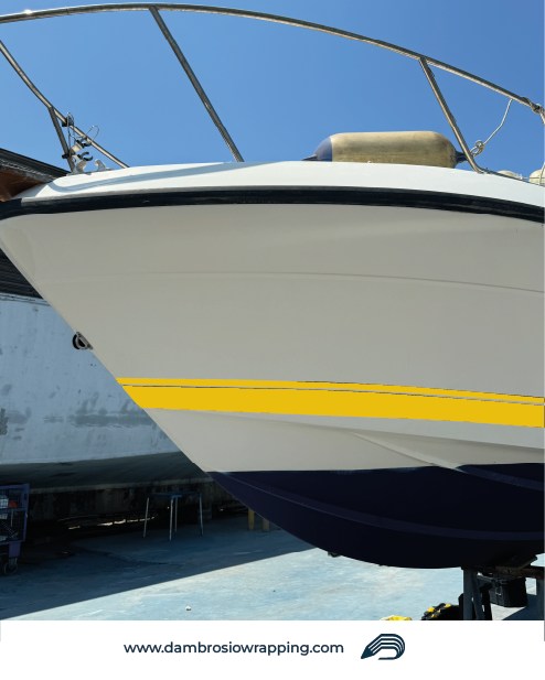 Fascia adesiva Giallo Senape - Linea di galleggiamento