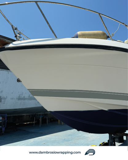 Fascia adesiva Grigio Pastello Lucido - Linea di galleggiamento