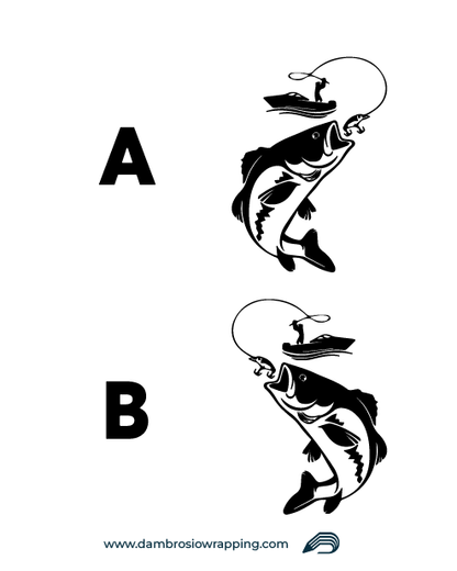 Adesivo Pescatore con Tonno stilizzato