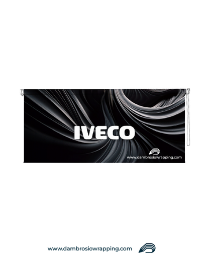 Blackout Roller Blind - IVECO Seta Black