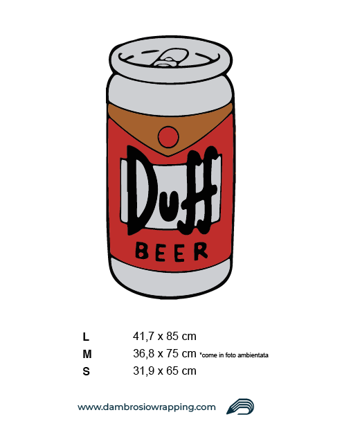 Adesivo per frigorifero - Birra in Lattina