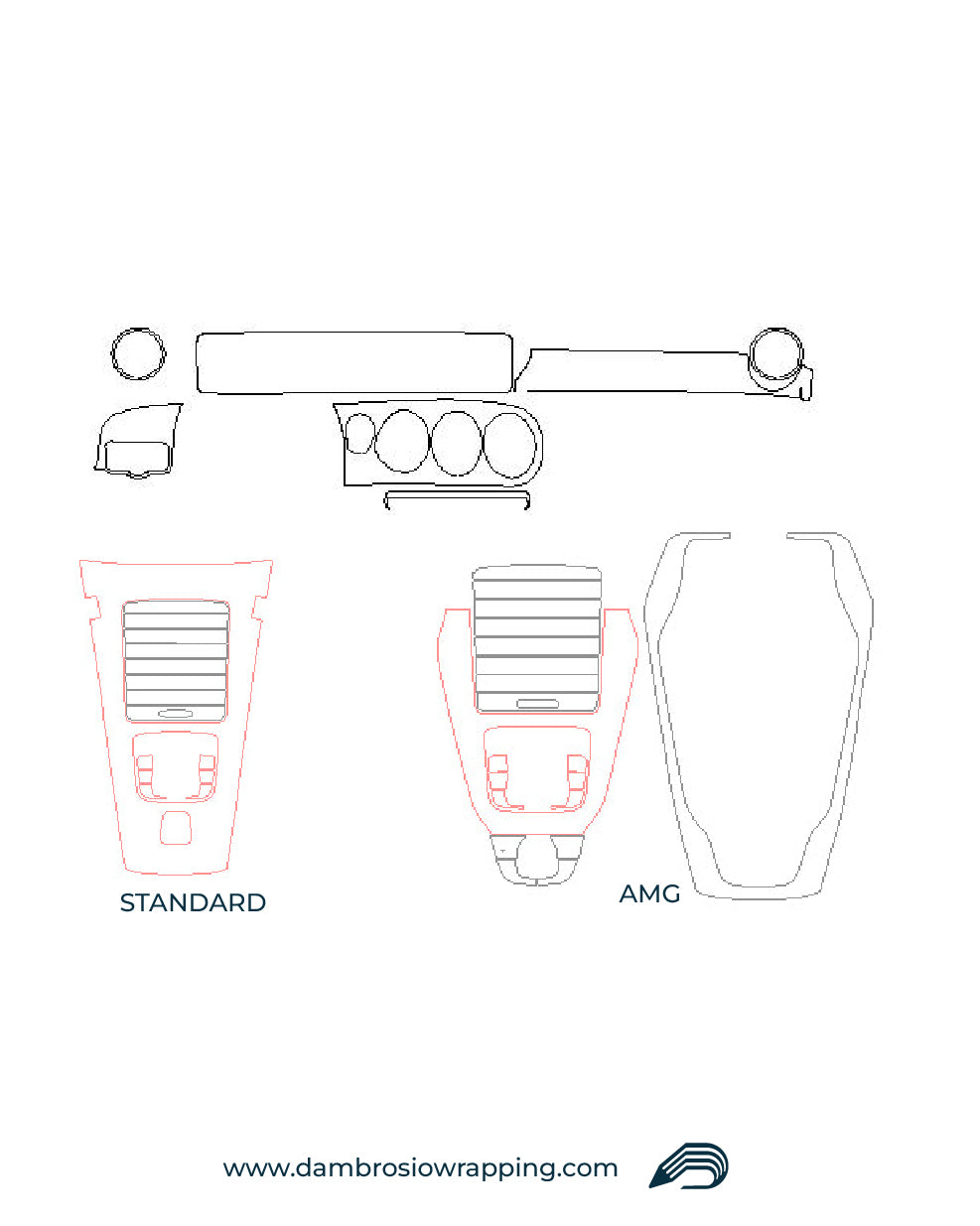 Kit Pellicola Protettiva Interni Mercedes - Classe A / Classe A AMG 2023