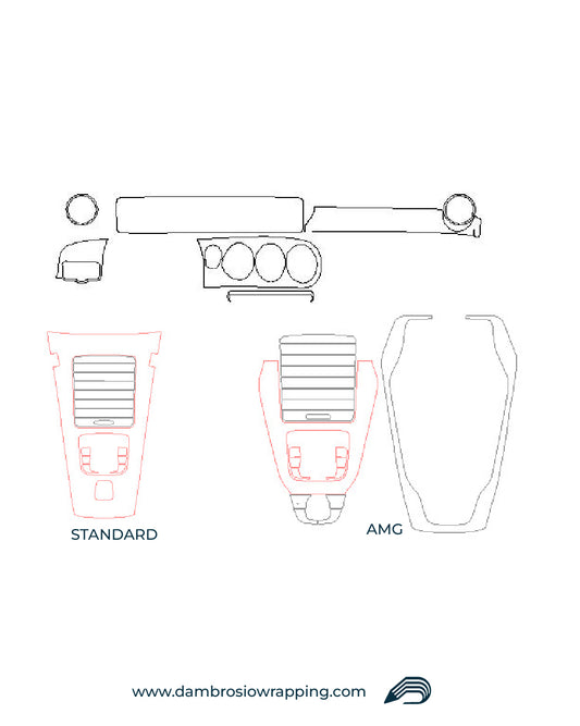 Kit Pellicola Protettiva Interni Mercedes - Classe A / Classe A AMG 2023