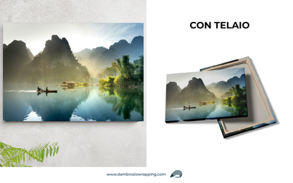 Tela / Quadro Montagne e Barca