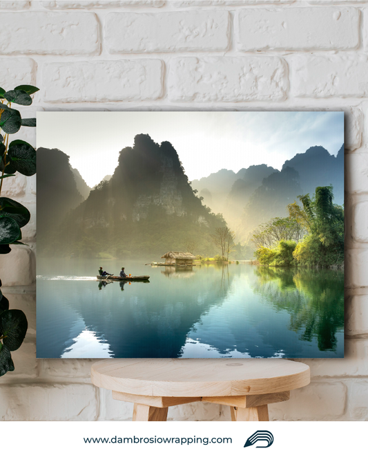 Tela / Quadro Montagne e Barca