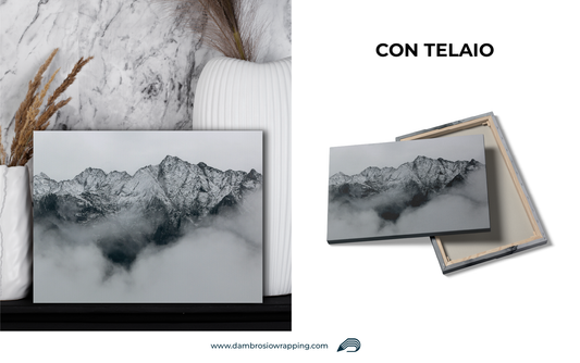 Tela / Quadro Montagna nella Nebbia