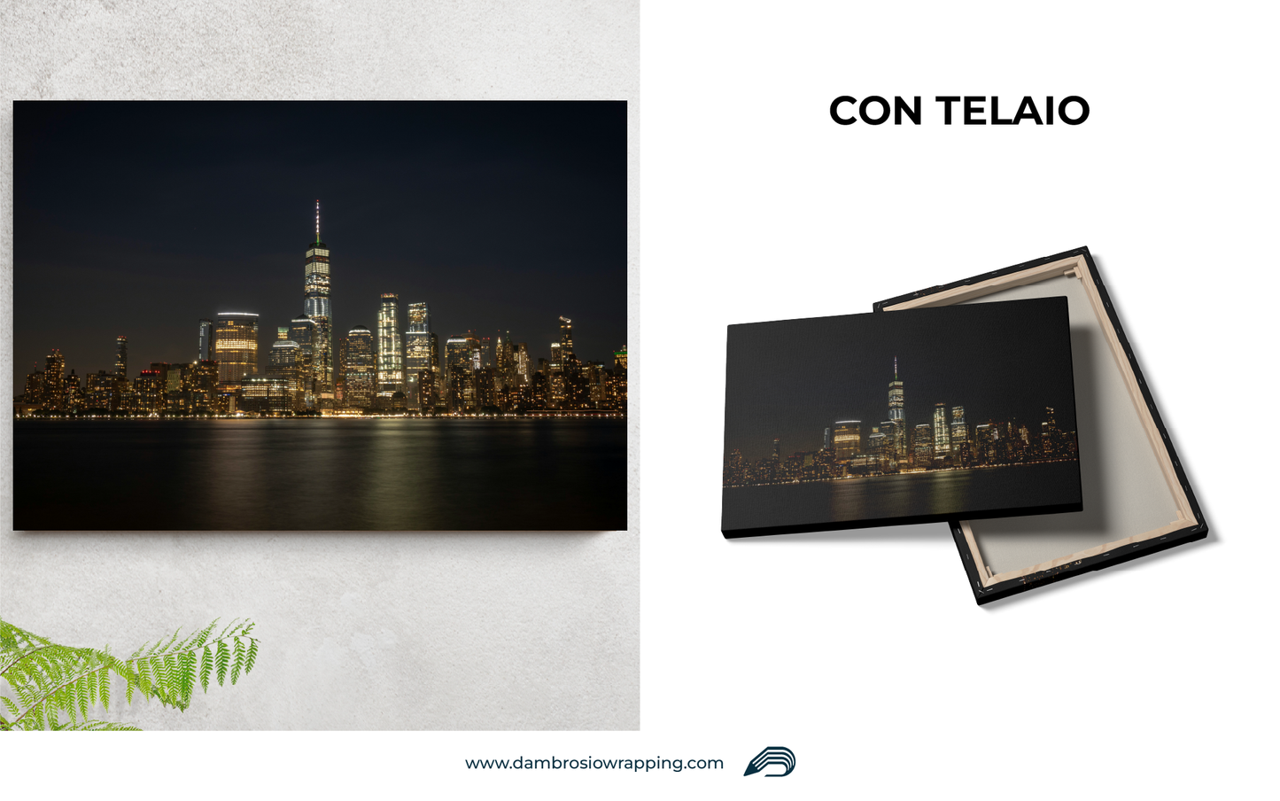 Tela / Quadro New York di Notte