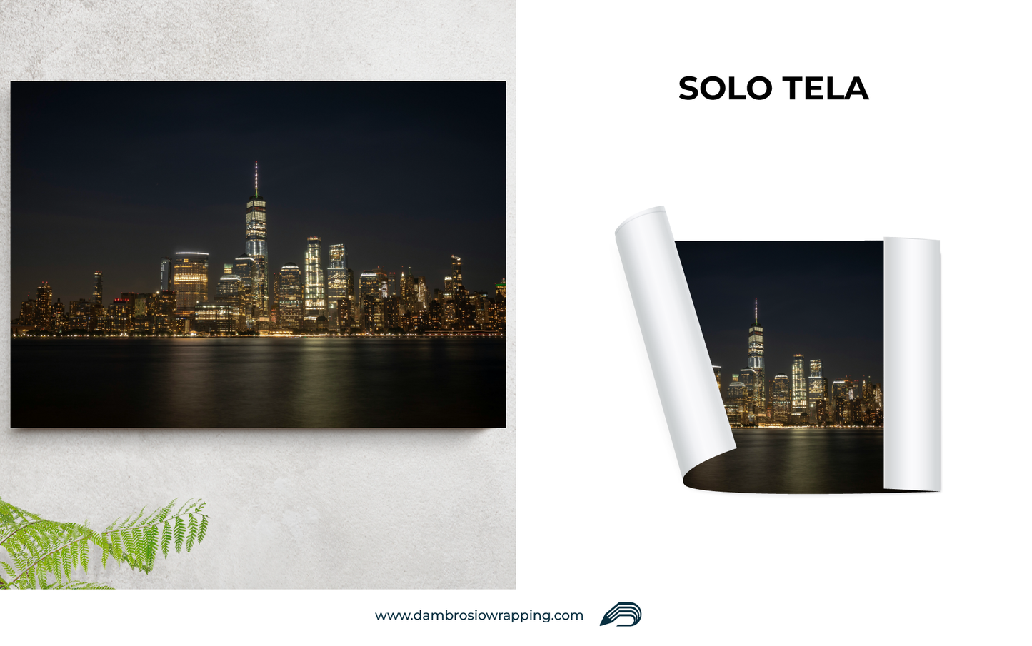 Tela / Quadro New York di Notte
