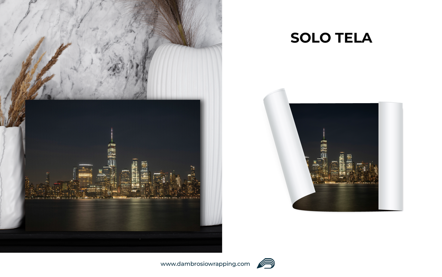 Tela / Quadro New York di Notte