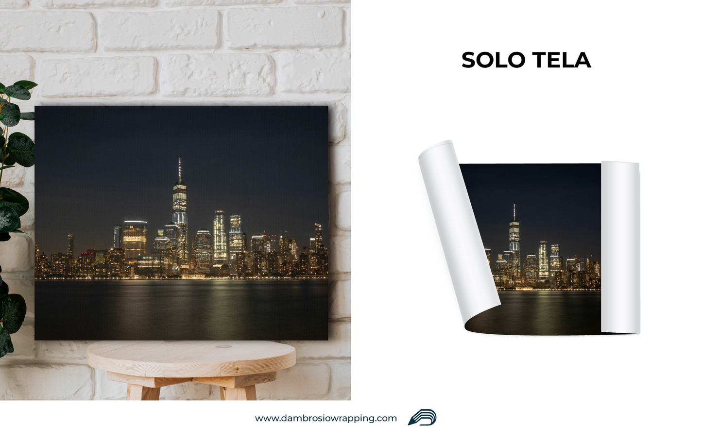 Tela / Quadro New York di Notte