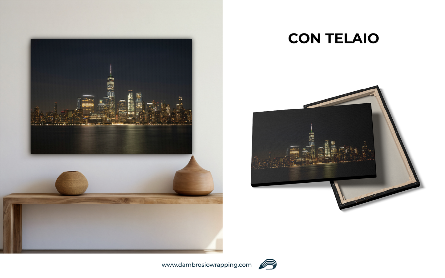 Tela / Quadro New York di Notte