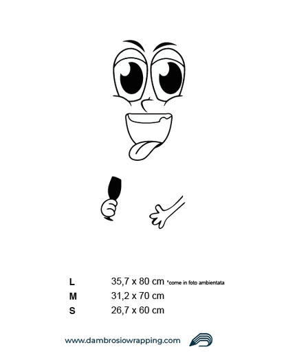 Adesivo per frigorifero - Faccia Assetata