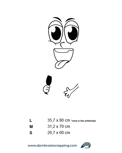 Adesivo per frigorifero - Faccia Assetata