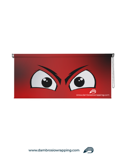 Blackout Roller Blind - Red Fire Eye