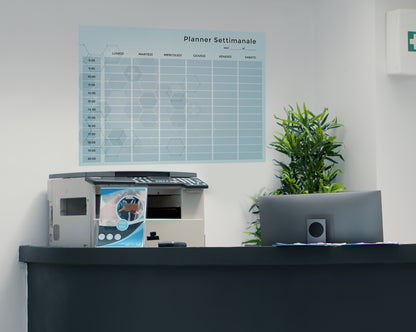 Lavagna Riscrivibile/Riposizionabile - Planner Settimanale per Studio Medico