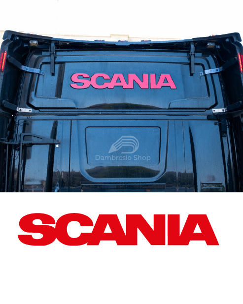 Adesivo Scritta "Scania" per Retro Cabina Posteriore Camion