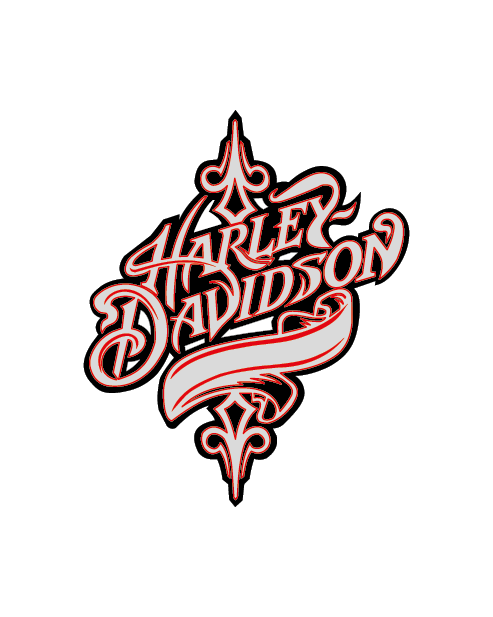 Adesivo Logo Harley Davidson stilizzato